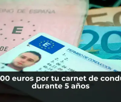 25000 euros por carnet de conducir 5 años