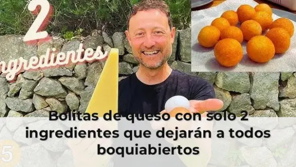 Bolitas de queso con solo 2 ingredientes