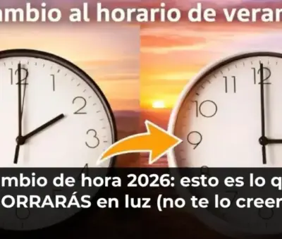 Reloj mostrando cambio de hora 2026