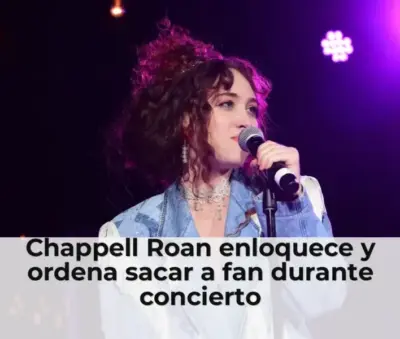Chappell Roan en concierto, cantante enoja y ordena sacar fan