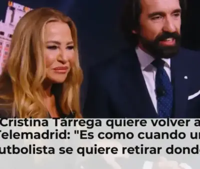 Cristina Tárrega quiere volver a Telemadrid: "Es como cuando un futbolista se quiere retirar donde empezó"
