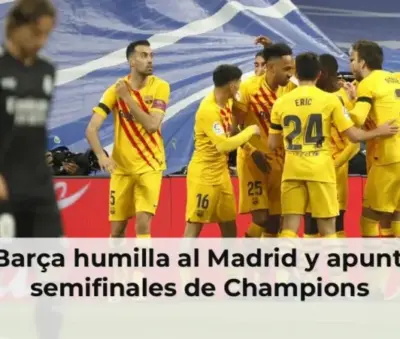 Barça vs Madrid Champions League match action