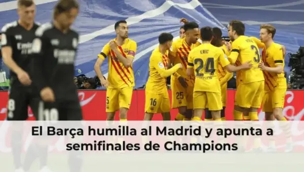 Barça vs Madrid Champions League match action