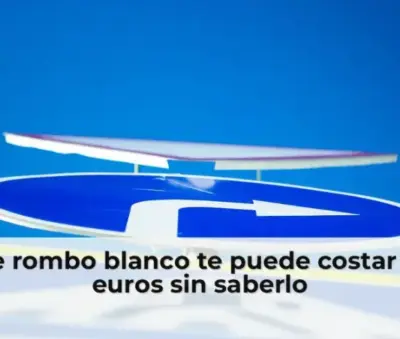 Rombo blanco de advertencia de tráfico