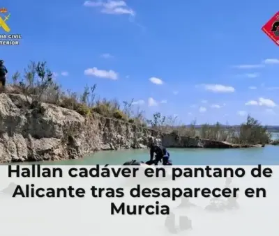 pantano de Alicante con policía
