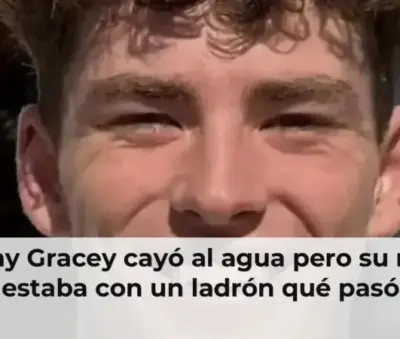 Jimmy Gracey cae al agua con móvil robado