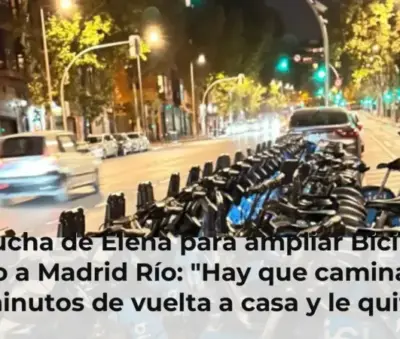 La lucha de Elena para ampliar Bicimad junto a Madrid Río: "Hay que caminar 20 minutos de vuelta a casa y le quita senti