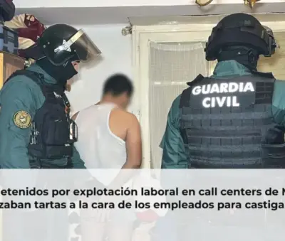 Siete detenidos por explotación laboral en call centers de Madrid: lanzaban tartas a la cara de los empleados para casti
