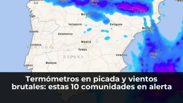 Termómetros en picada, vientos brutales