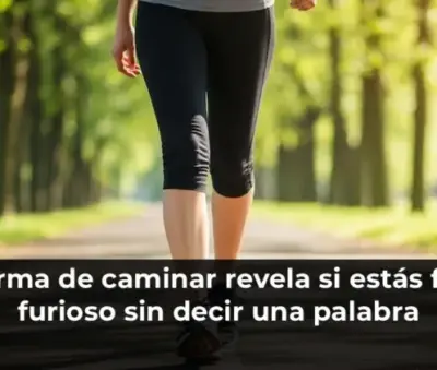 Persona caminando con postura feliz o enojada