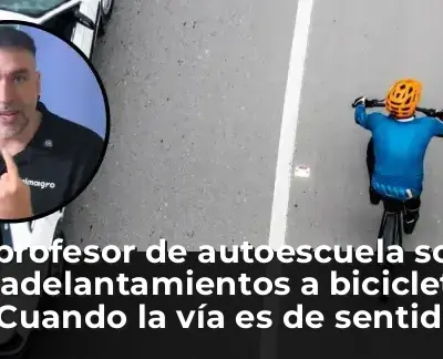 Un profesor de autoescuela sobre los adelantamientos a bicicletas: "Cuando la vía es de sentido único, no dejes el metro